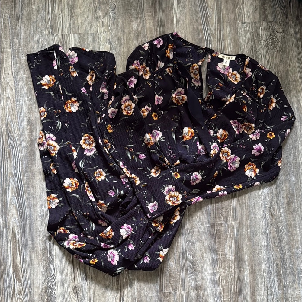 Floral Long Sleeve Jumpsuit